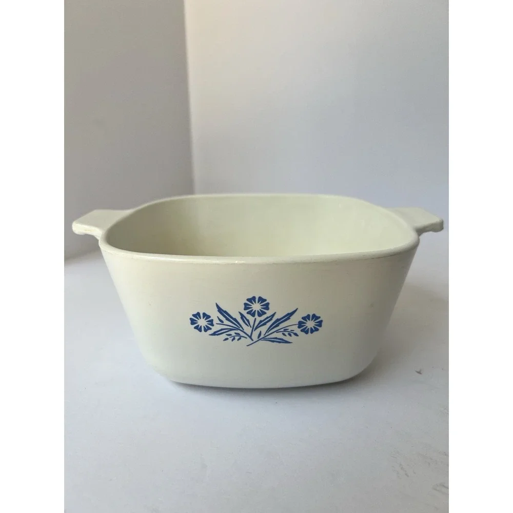 Vintage Corning Ware Blue Cornflower P-1-B 1 Qt & P-1‎ 3/4-B 1 3/4 Qt No Lids